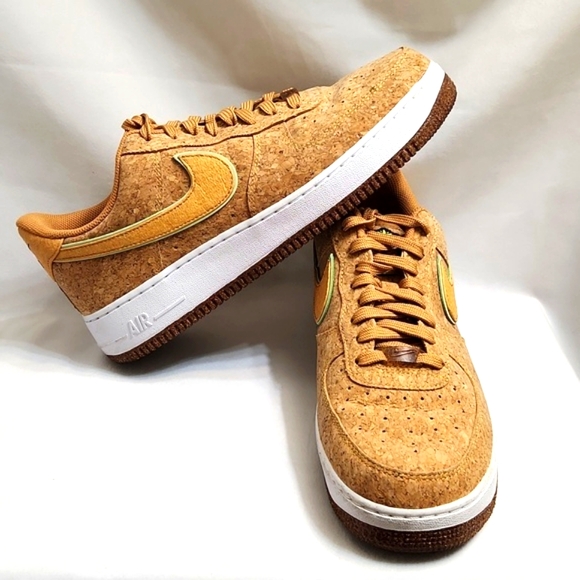 Nike Air Force 1 '07 PRM Cork Flux Happy Pineapple Sneakers (M size 10) - Picture 3 of 14